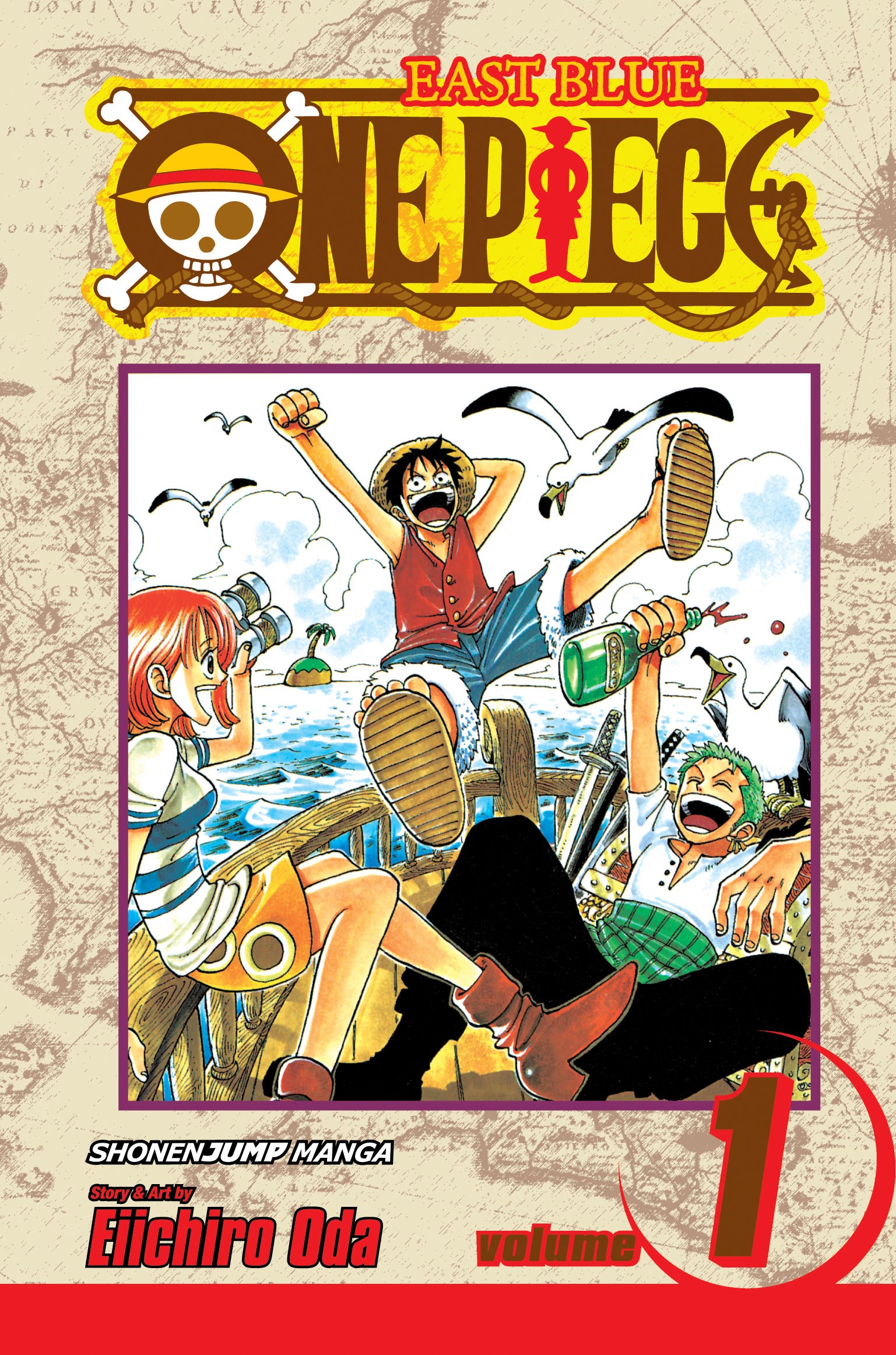 Okładka mangi (Viz Media) Manga One Piece - tom 1 (eng.)