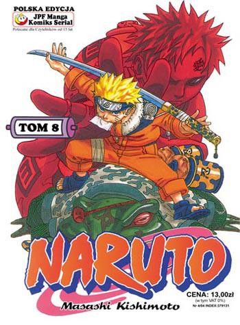 Manga Naruto tom 8 — okładka mangi