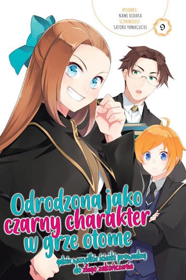 Okładka mangi (Dango) Odrodzona jako Czarny Charakter w Grze Otome - tom 9