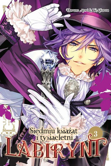 Okładka mangi (Dango) Siedmiu książąt i tysiącletni labirynt - Tom 3