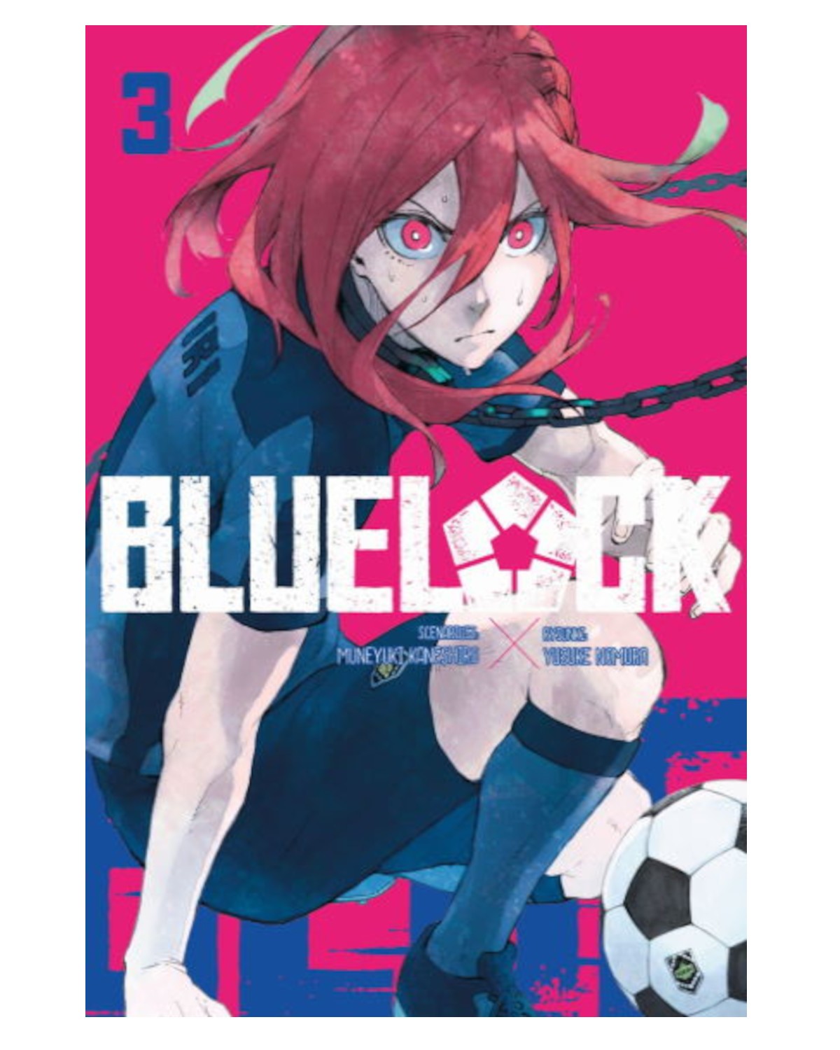 Blue Lock - tom 3 — okładka mangi