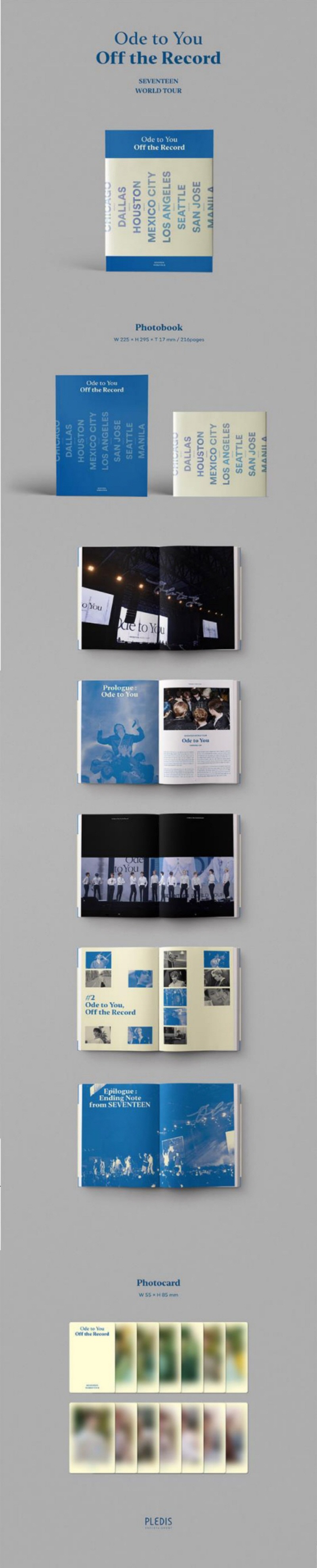 SEVENTEEN - Ode to You, Off the Record (2019 World Tour Photobook)