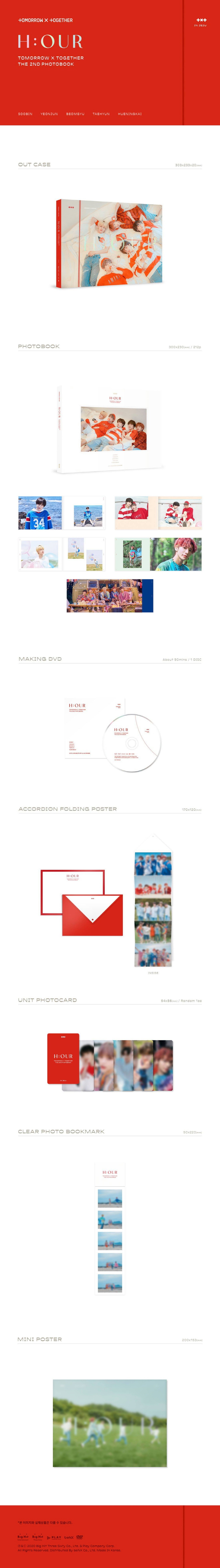 TOMORROW X TOGETHER (TXT) THE 2ND PHOTOBOOK H:OUR