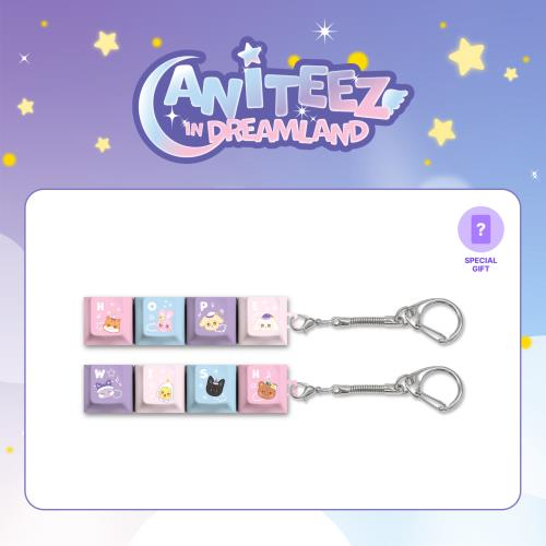 Pre-Order ATEEZ - OFFICIAL MD [ANITEEZ IN DREAMLAND] Keycap Keyring (WISH VER)