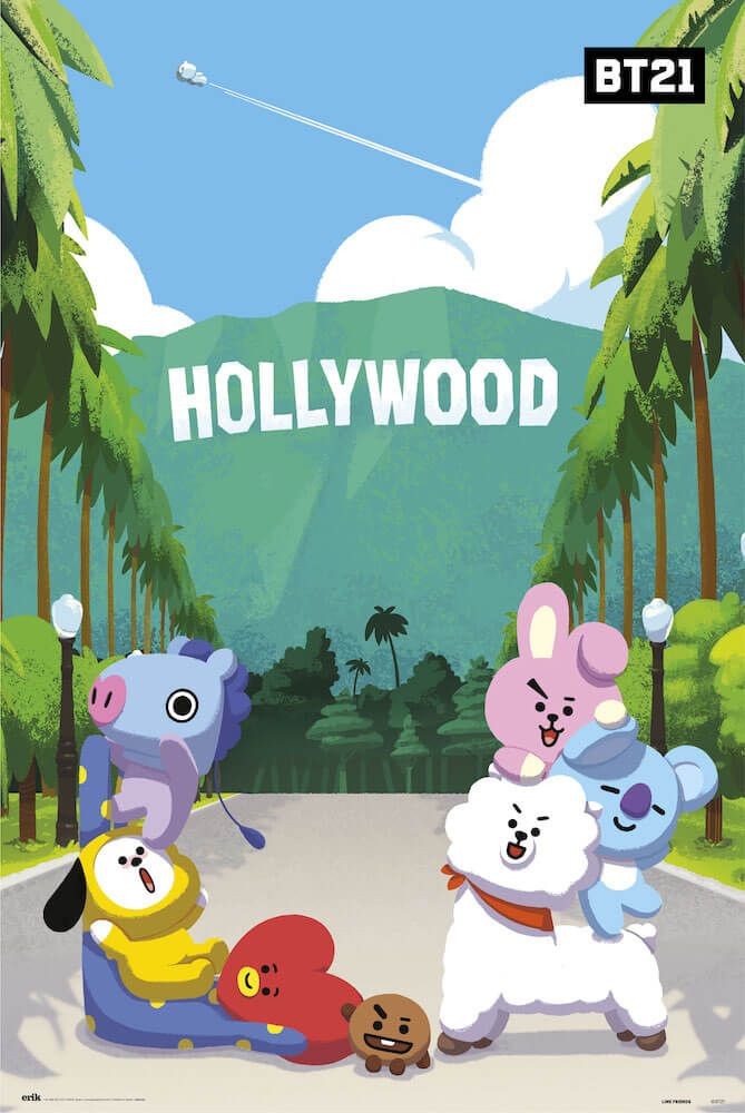 Duży plakat - BT21 Hollywood (GPE5358)