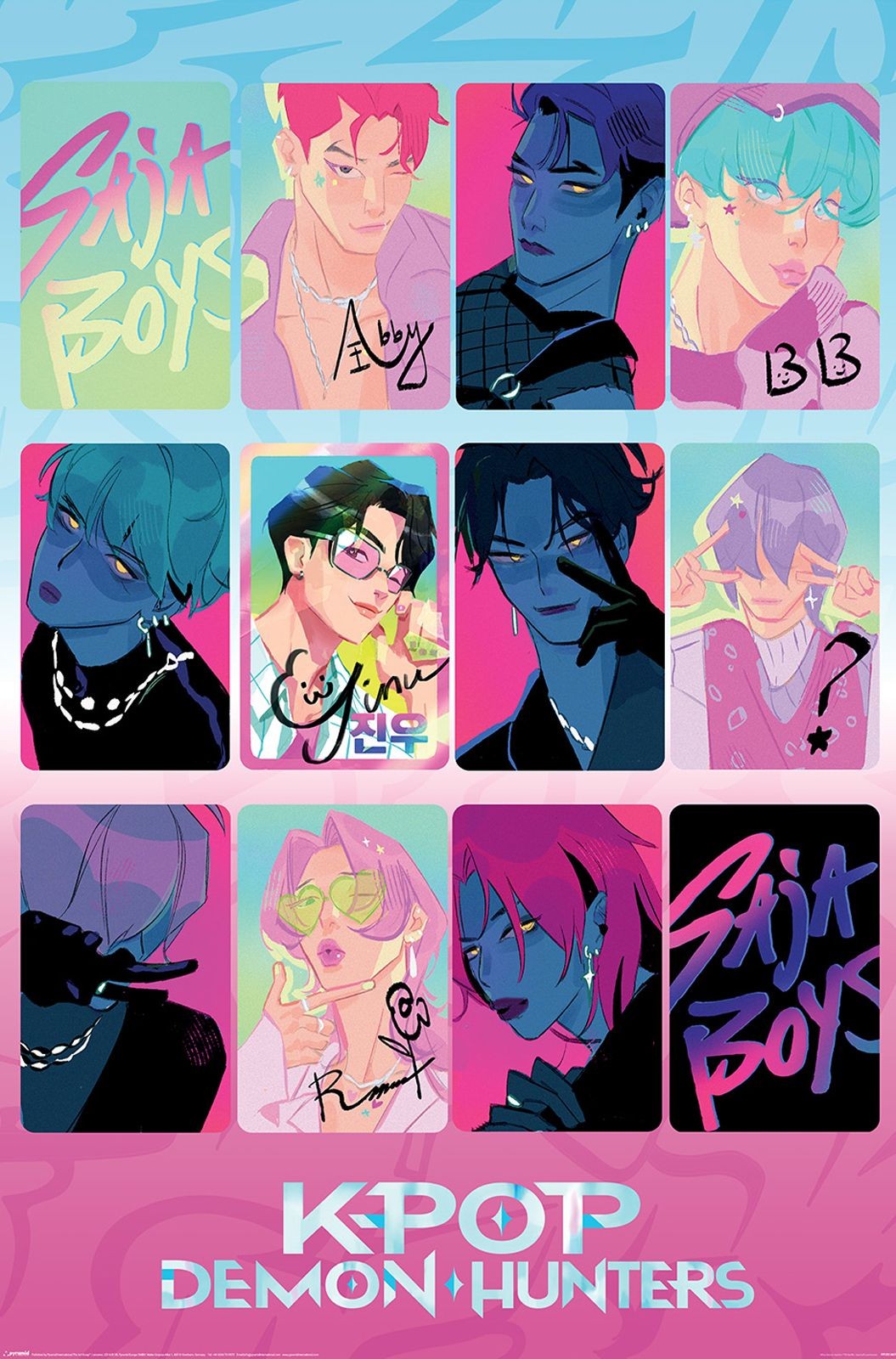 Plakat - K-Pop Demon Hunters Saja Boys (Light And Dark)