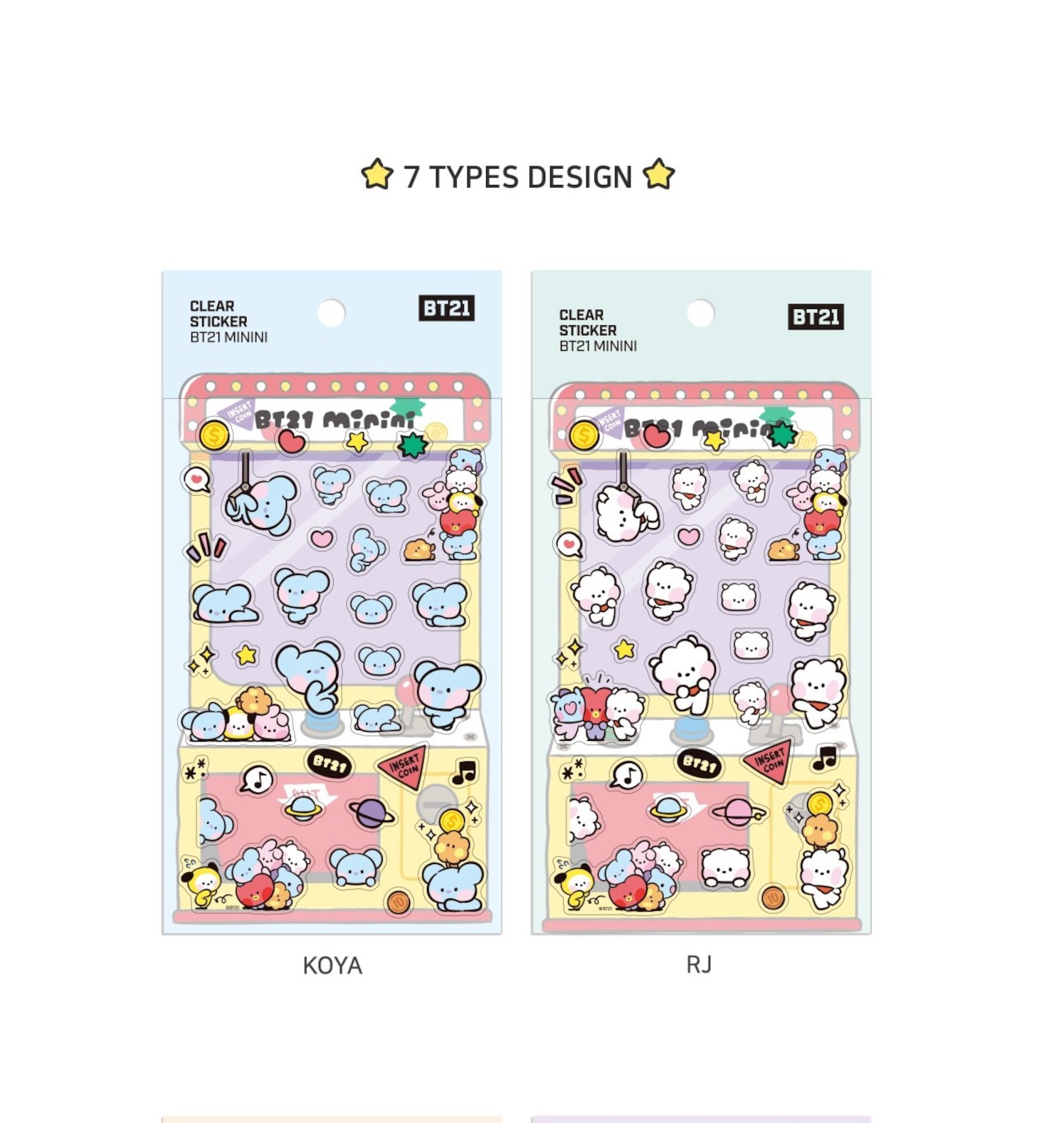 BT21 MININI CLEAR STICKER (MP)