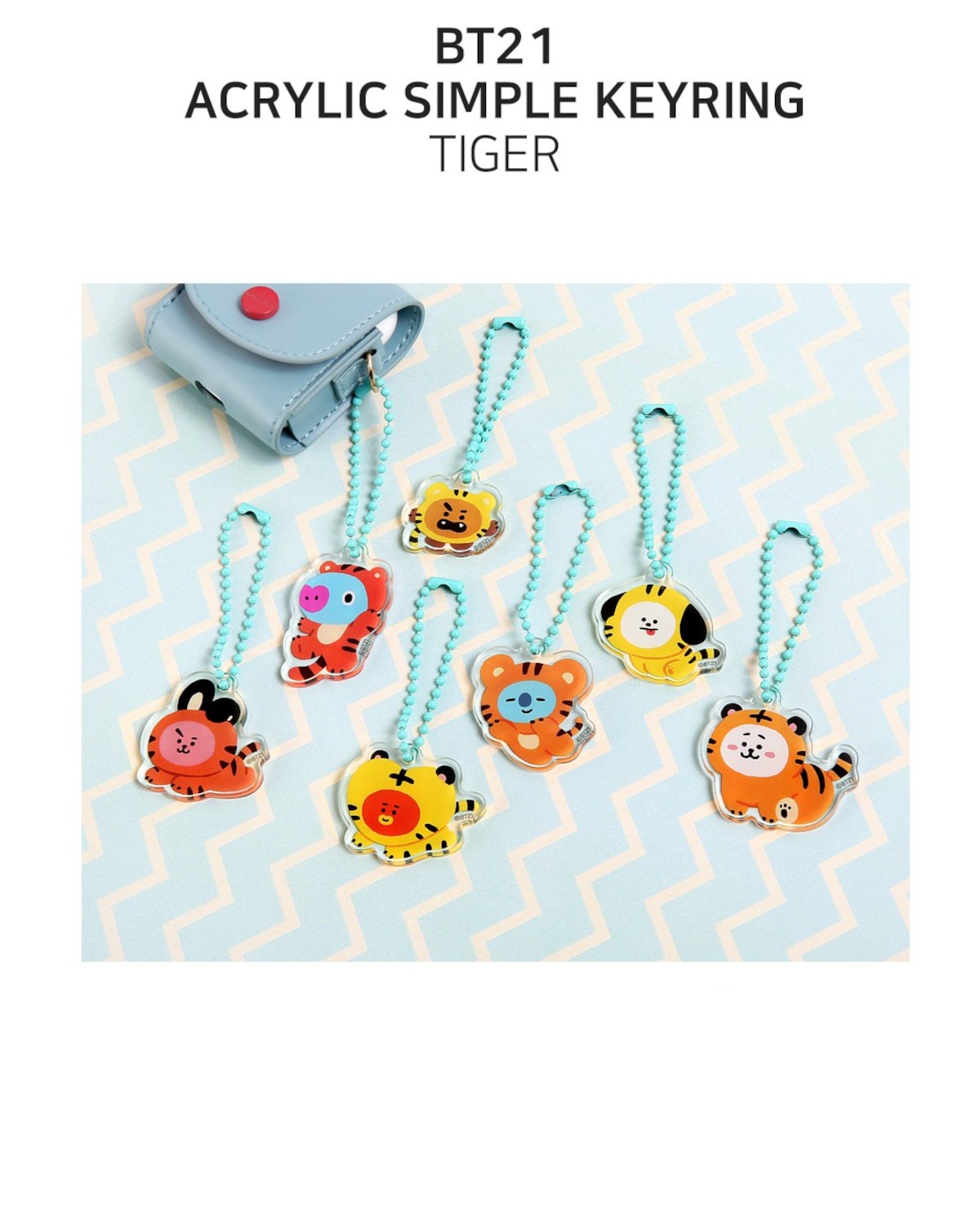 BT21 ACRYLIC SIMPLE KEYRING TIGER (MP)
