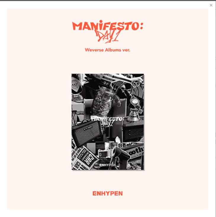 ENHYPEN - MANIFESTO: DAY 1 (WEVERSE ALBUMS VER.)