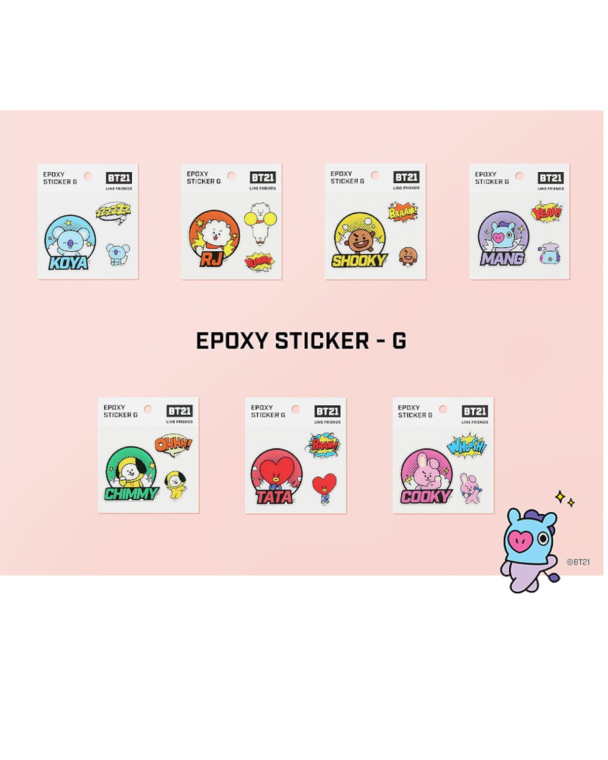 Bt21 BT21 Epoxy Sticker - G (MP)