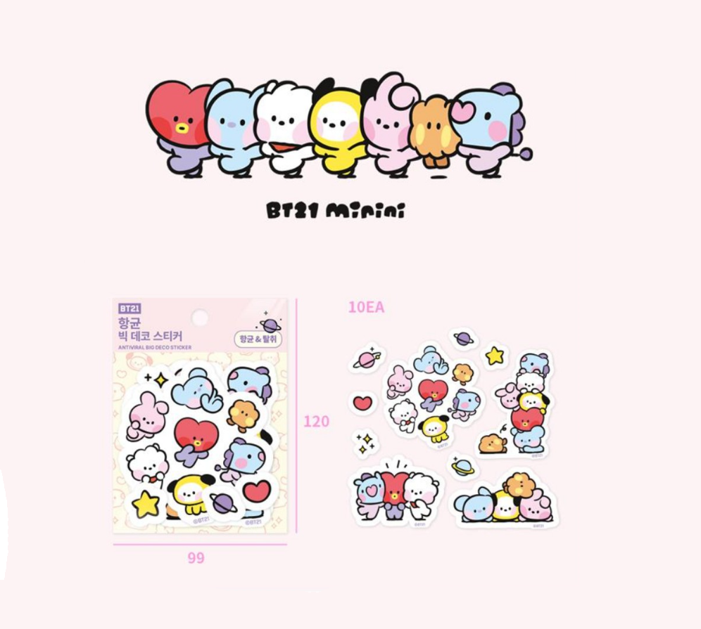 BT21 ANTIVIRAL BIG DECO STICKER (LF)