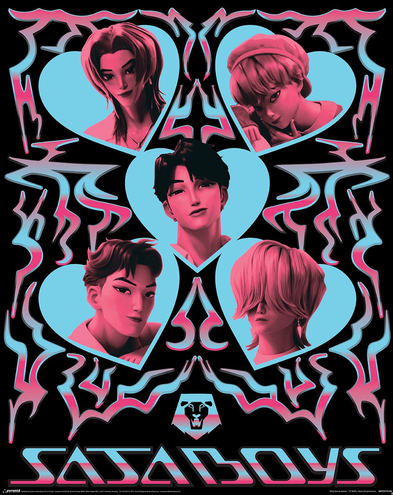 Plakat - K-Pop Demon Hunters (Saja Boys Hearts)