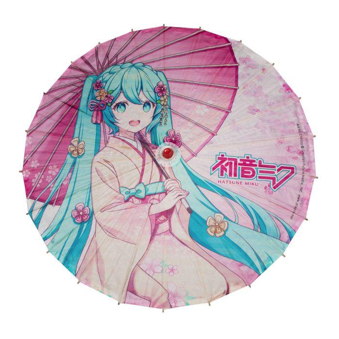 Tradycyjny japoński parasol - Hatsune Miku/Vocaloid (papierowy)