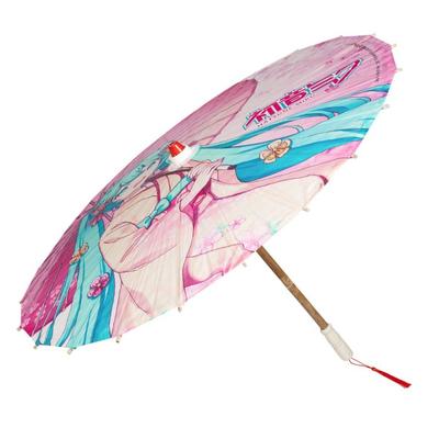 Tradycyjny japoński parasol - Hatsune Miku/Vocaloid (papierowy) — zdjęcie 2