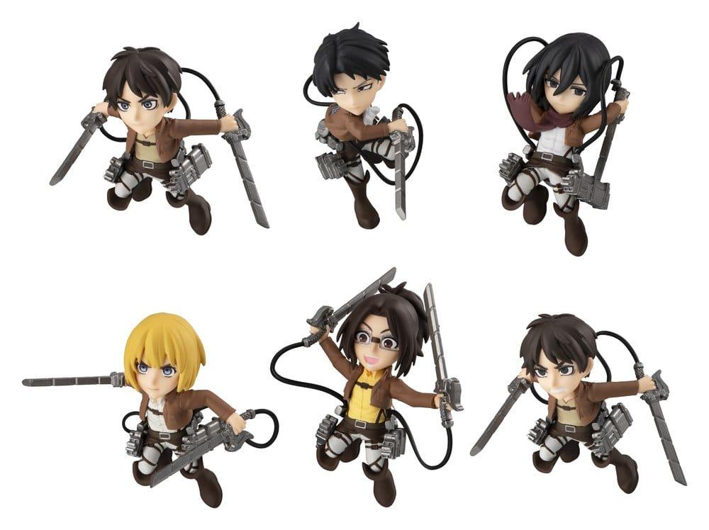Preorder: Attack on Titan Tobimas Mini Figures Pack of 6 (with gift)