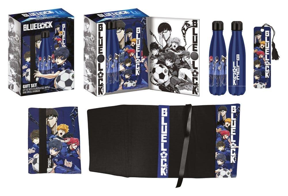 Preorder: Bluelock Steel Bottle, Sticker, Book Cover Gift Set Blue