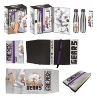 Preorder: One Piece Steel Bottle, Sticker, Book Cover Gift Set Gears