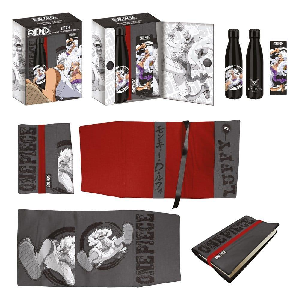 Preorder: One Piece Steel Bottle, Sticker, Book Cover Gift Set Luffy