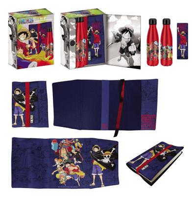 Preorder: One Piece Steel Bottle, Sticker, Book Cover Gift Set Blue — zdjęcie 2