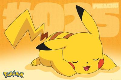 Plakat - Śpiący Pikachu/Pokemony (FP4972)