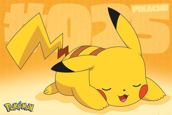 Plakat - Śpiący Pikachu/Pokemony (FP4972)