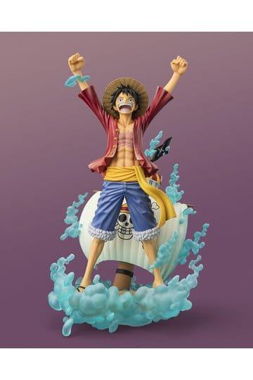 Preorder: One Piece Figuarts ZERO (STARTune) PVC Figure Monkey D. Luffy -Setting out for the New World- 25 cm — figurka z tyłu