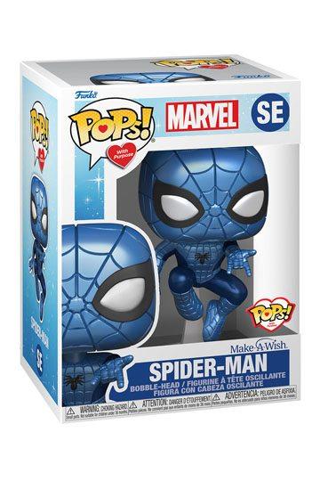 Preorder: Marvel Make a Wish 2022 POP! Marvel Vinyl Figure Spider-Man (Metallic) 9 cm — figurka z tyłu