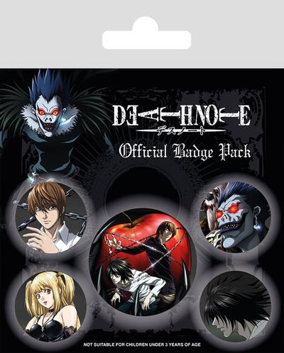 Zestaw przypinek - Death note ver. 2