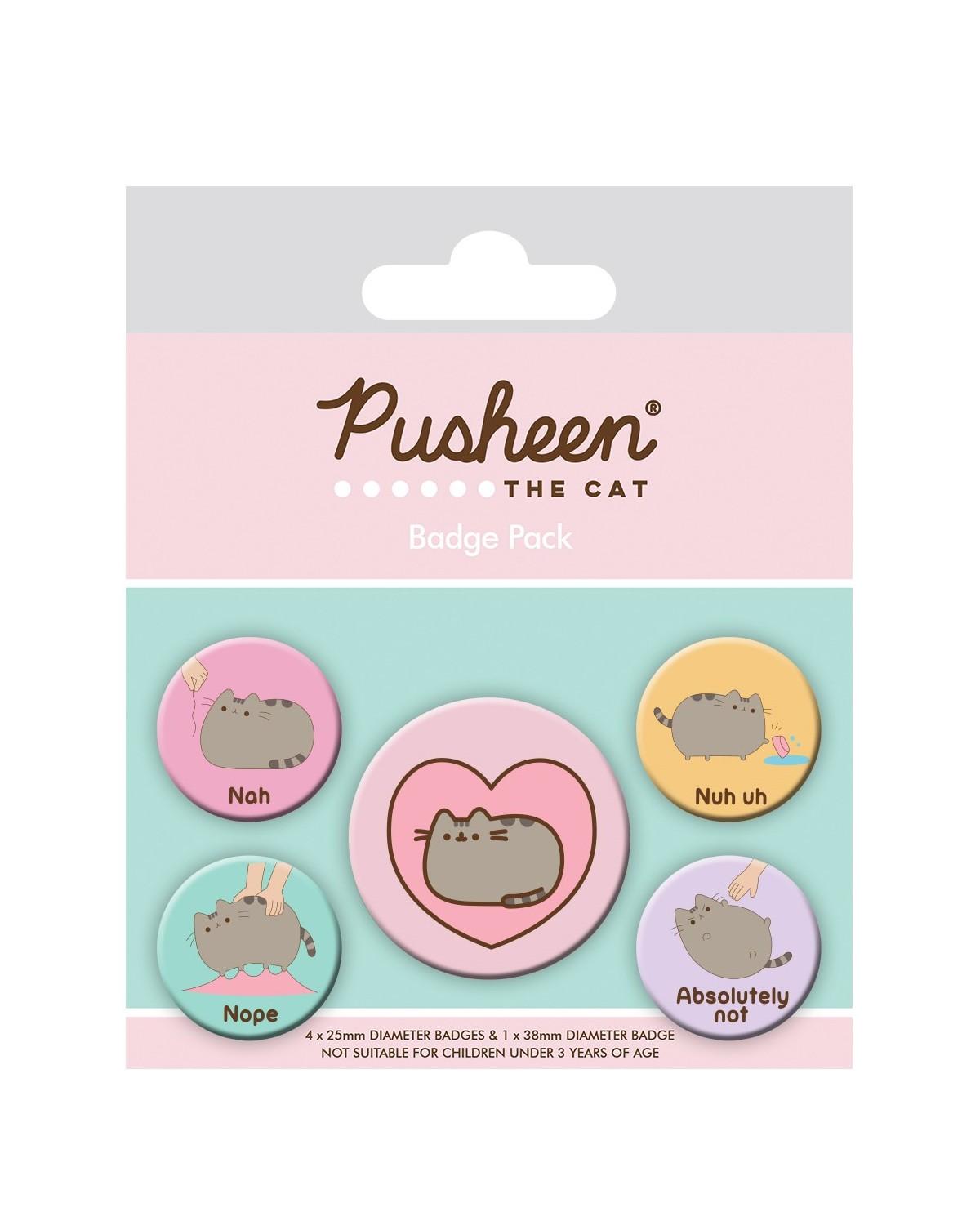 Zestaw przypinek - Pusheen Serce