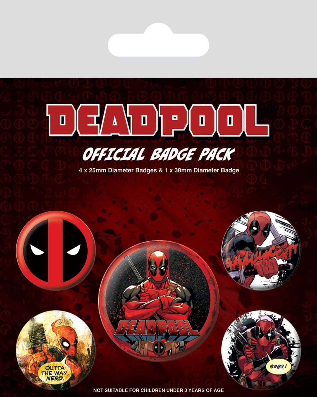 Zestaw przypinek - Deadpool