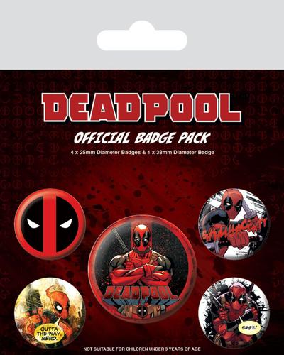 Zestaw przypinek - Deadpool