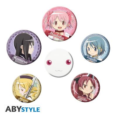 Zestaw przypinek - Puella Magi Madoka Magica (Main Characters)