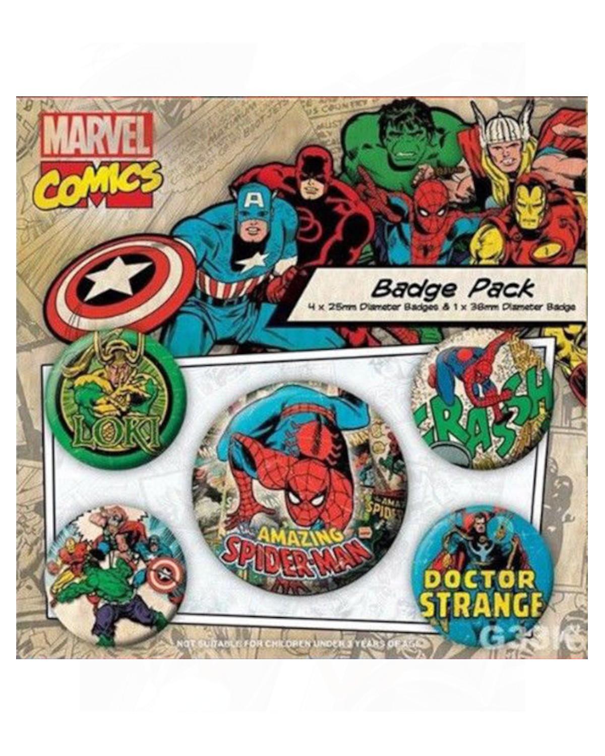 Zestaw przypinek - Marvel