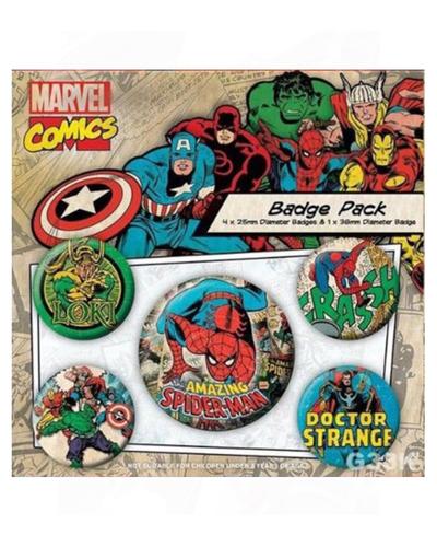 Zestaw przypinek - Marvel