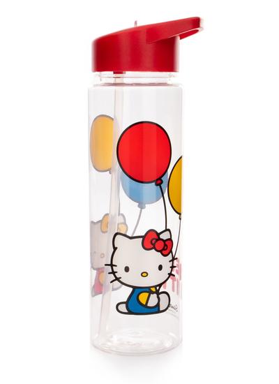 Bidon na wodę ze słomką - Hello Kitty Balloons