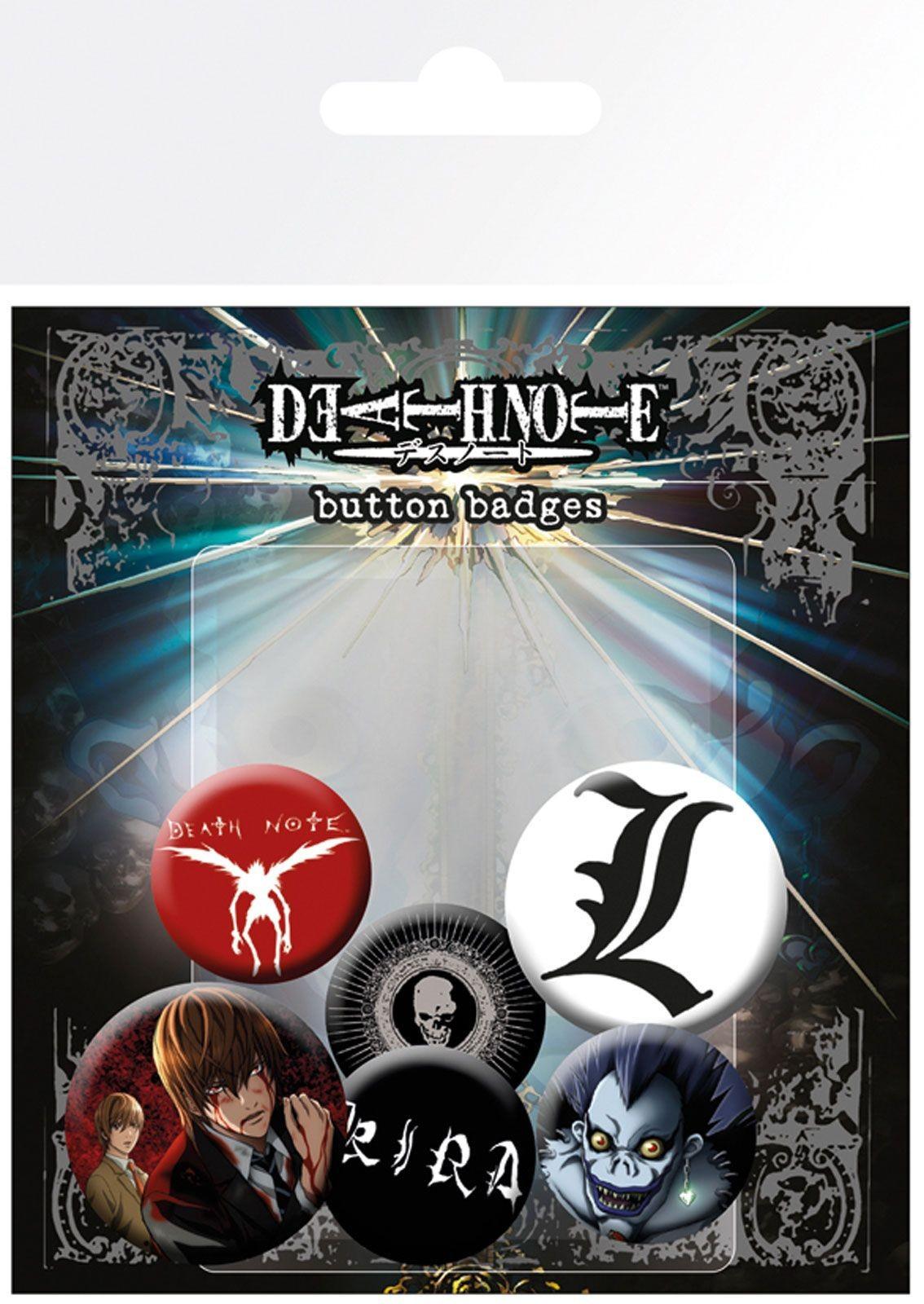 Zestaw przypinek - Death Note v2