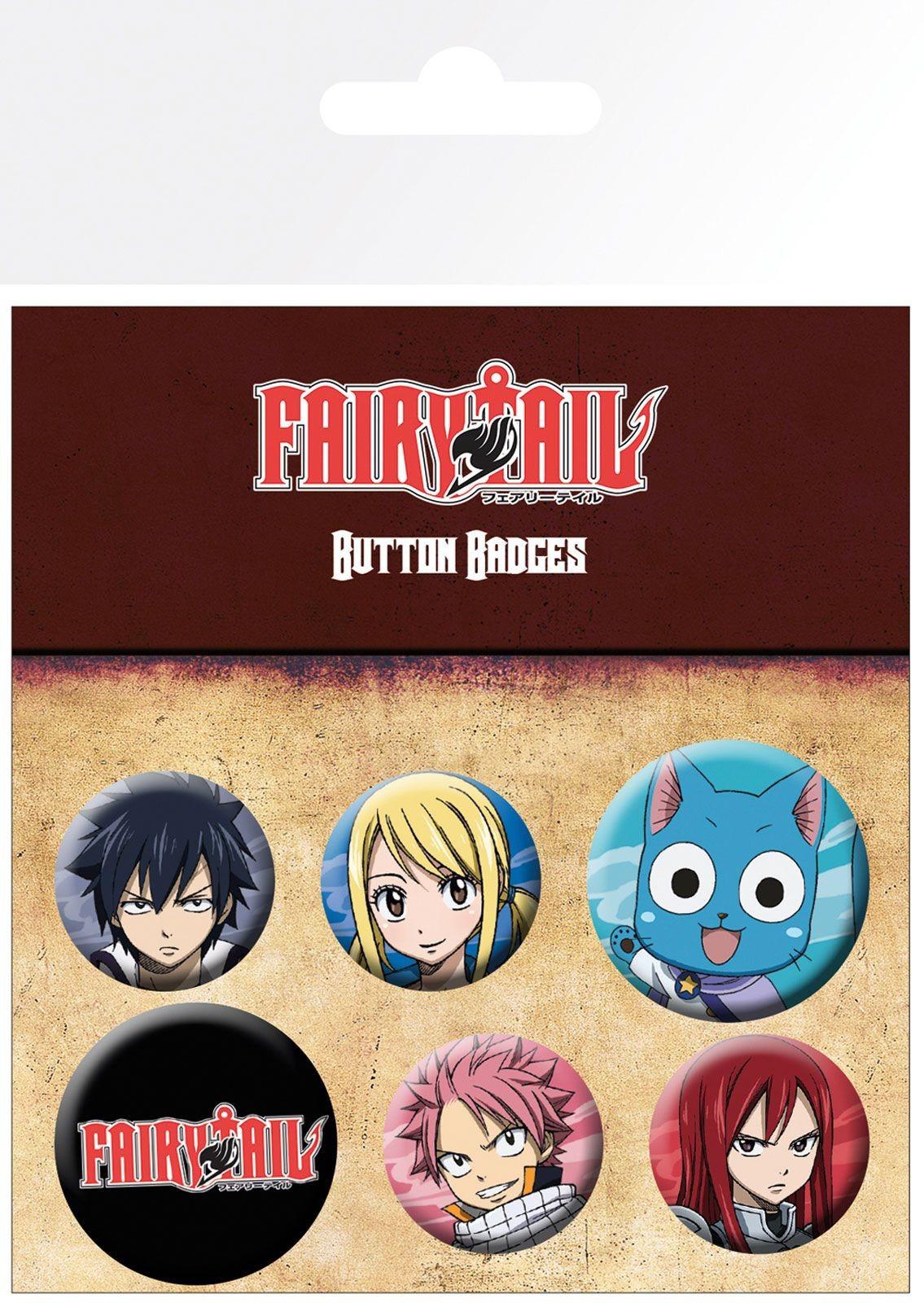 Zestaw przypinek - Fairy Tail