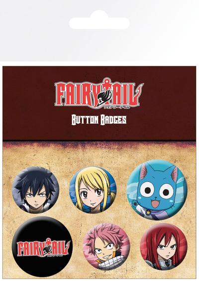 Zestaw przypinek - Fairy Tail