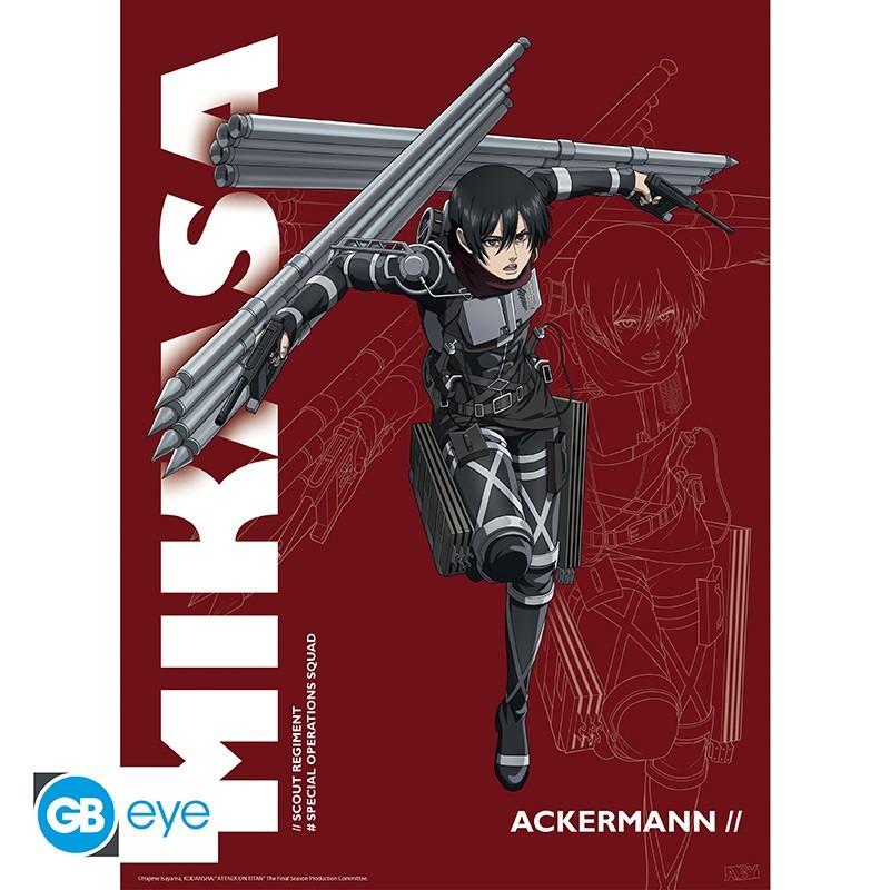 Plakat średni - ATTACK ON TITAN (S4 Mikasa)