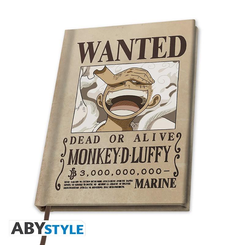Notes A5 - Wanted Luffy Gear 5 (One Piece)