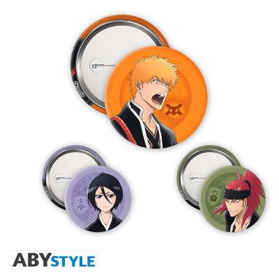 Zestaw przypinek - Ichigo, Rukia, Renji (Bleach)