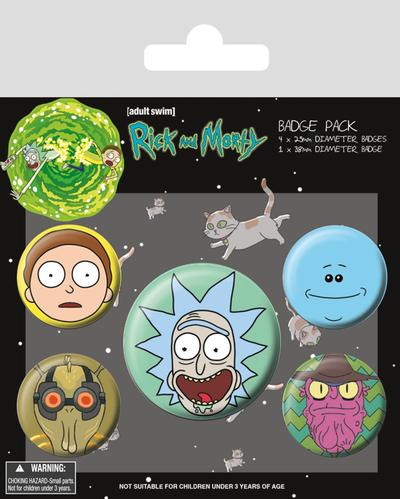 Zestaw przypinek - Rick and Morty