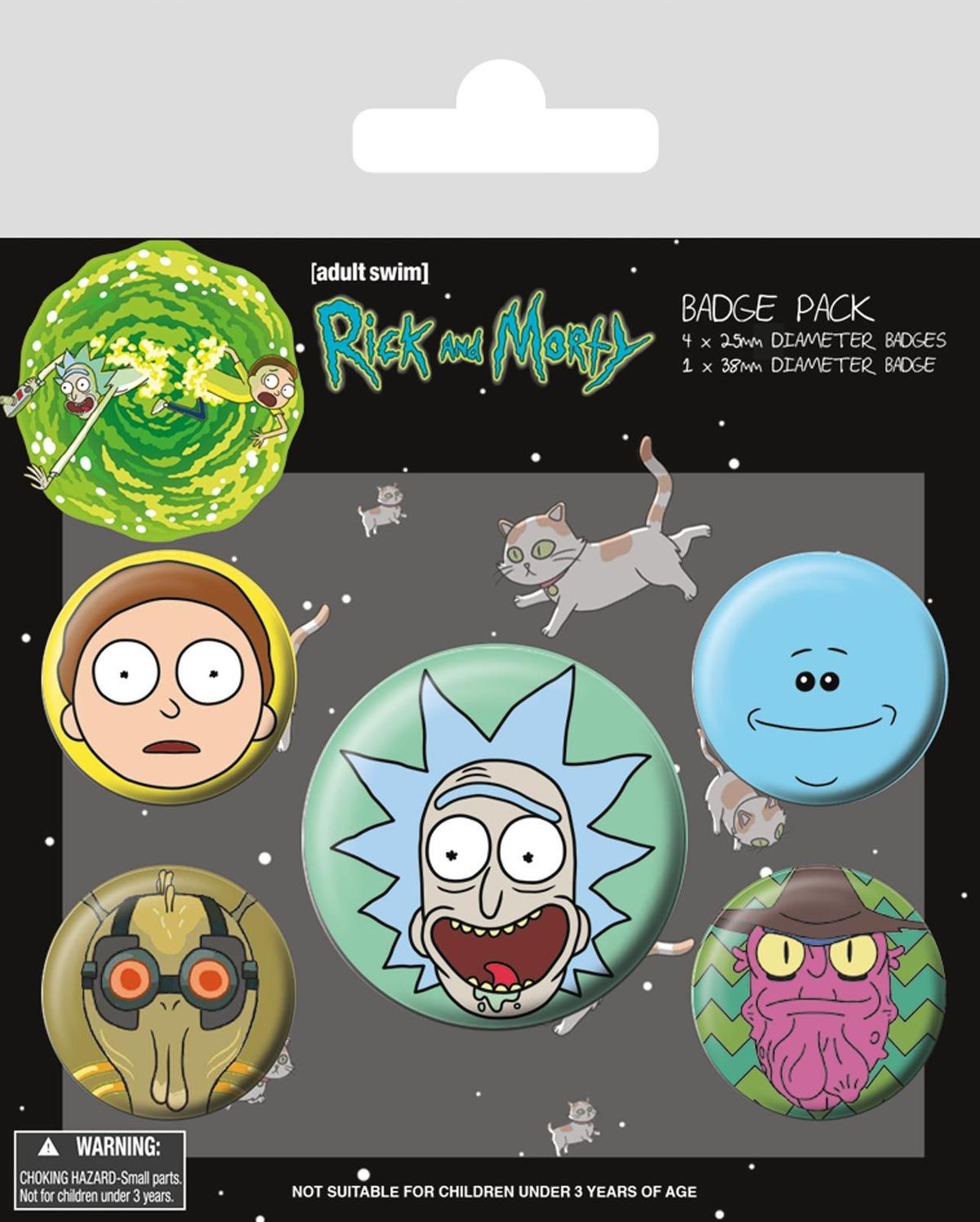 Zestaw przypinek - Rick and Morty