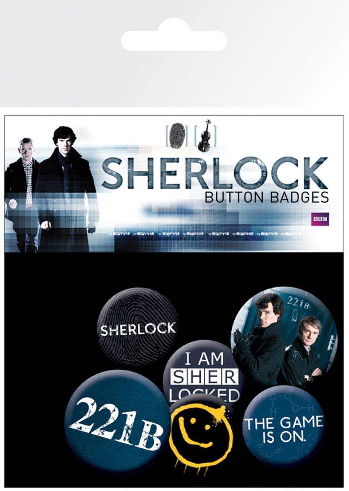Zestaw przypinek - Sherlock