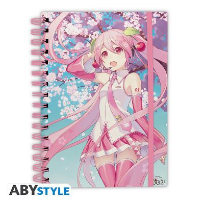 Notes A5 kołozeszyt - Sakura Miku (Vocaloid)