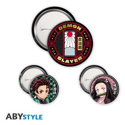 Zestaw przypinek - Tanjiro & Nezuko (Demon Slayer)