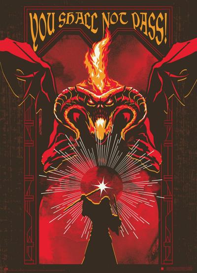 Plakat - Lord Of The Rings Balrog You Shall Not Pass
