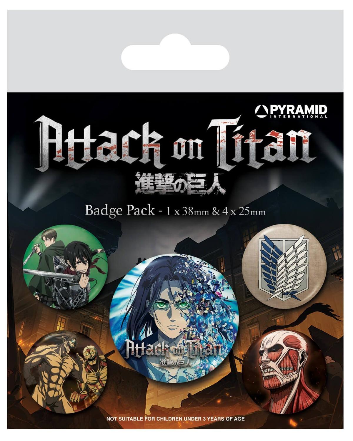 Zestaw przypinek - S4/Attack On Titan