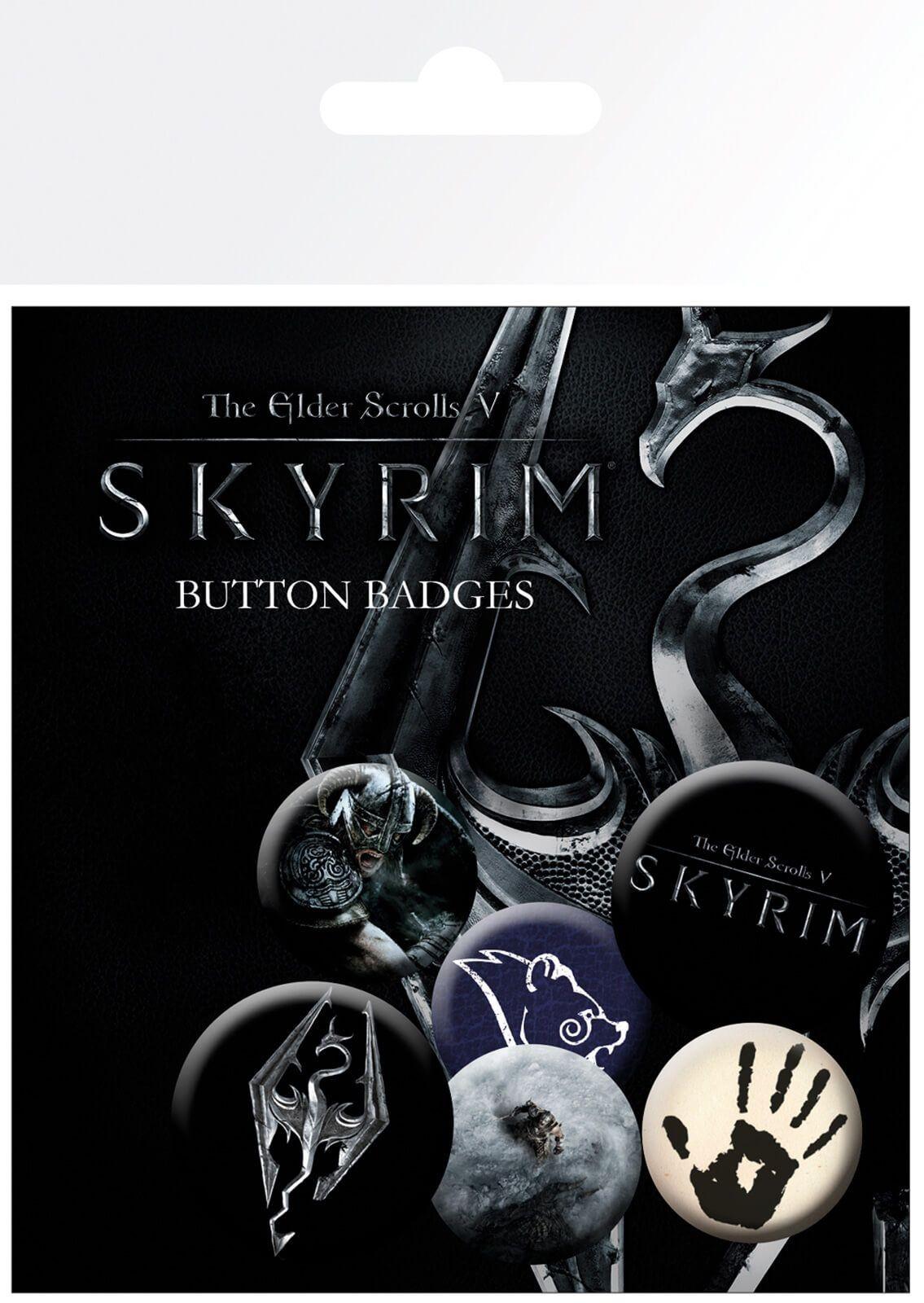 Zestaw przypinek - Skyrim
