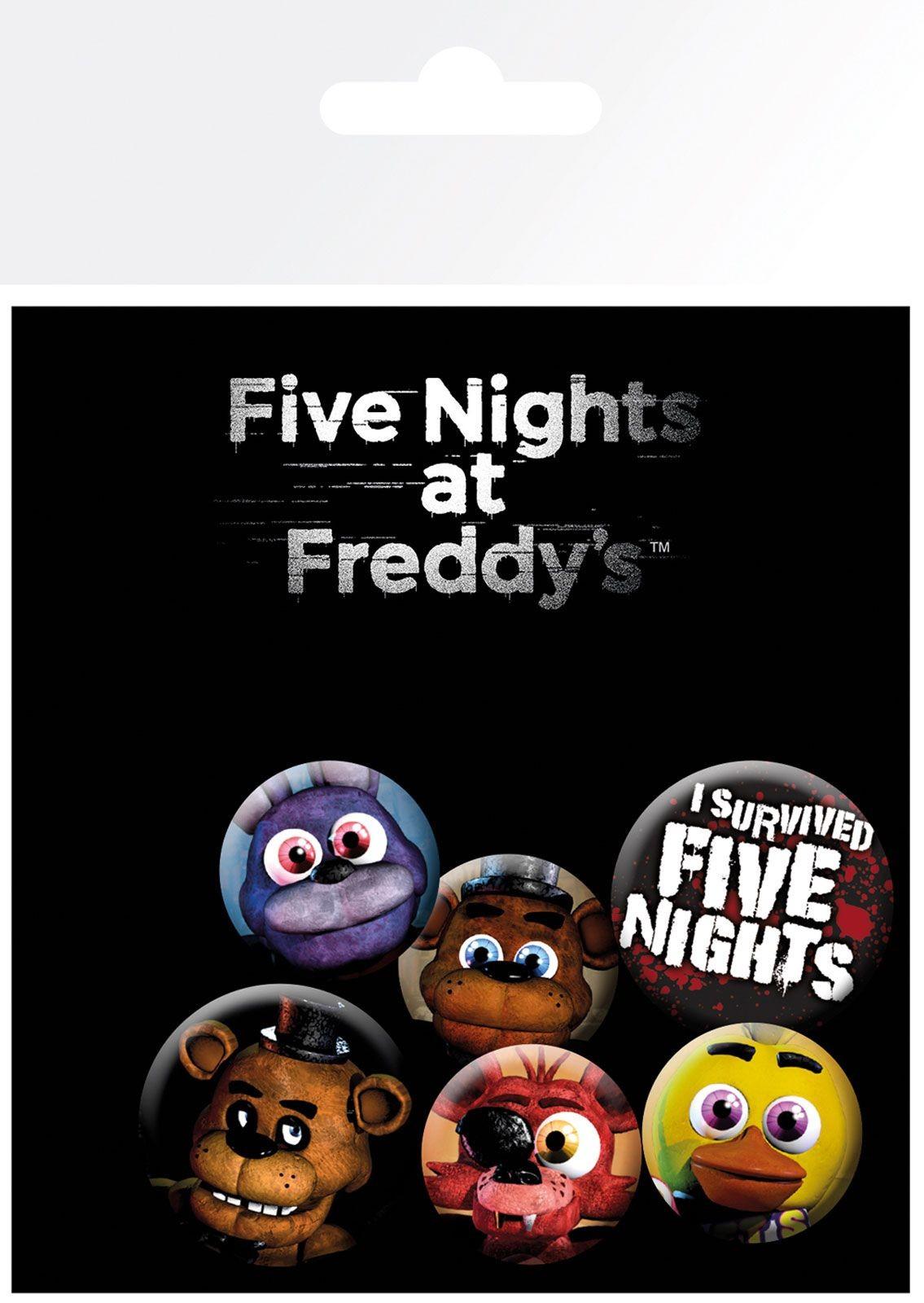 Zestaw przypinek - Five Nights at Freddy's